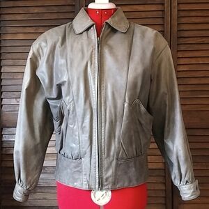 Leather Bomber Jacket